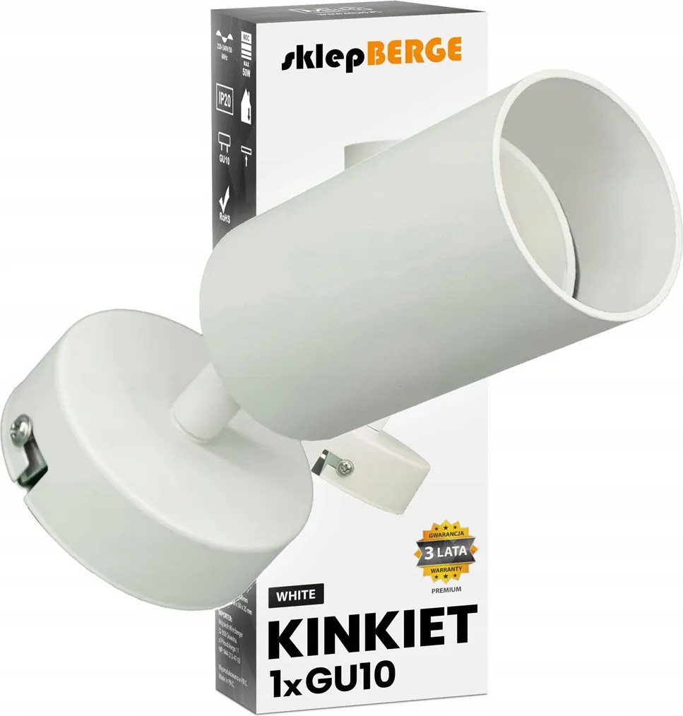 LED halogénová nástenná lampa 1xGU10 biela bodová