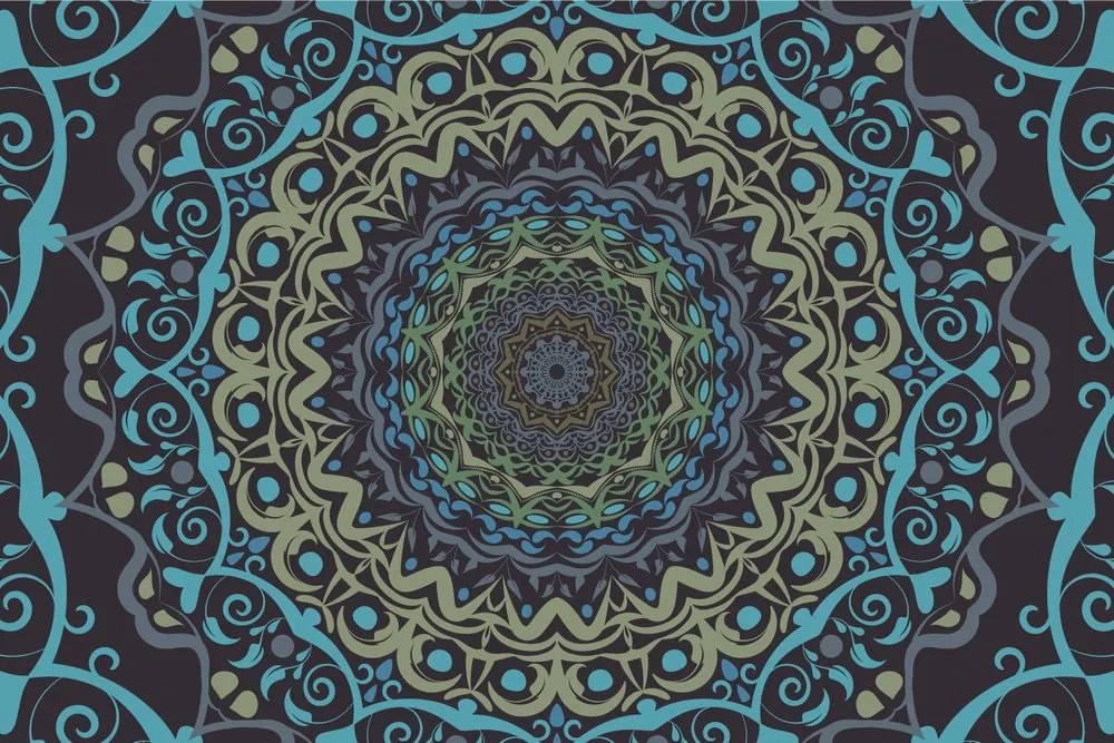 Samolepiaca tapeta abstraktná Mandala vo vintage štýle - 150x100