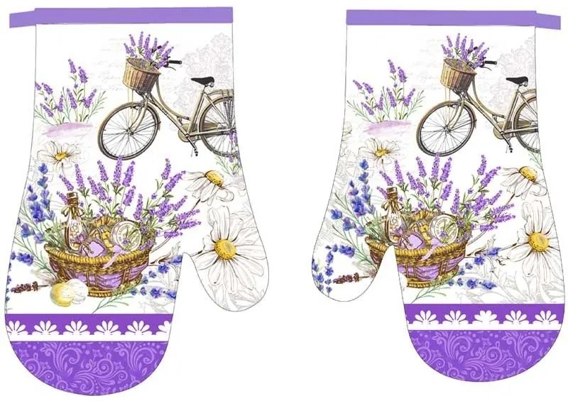 B-1 LEVANDER BIKE sada chňapka so zásterou