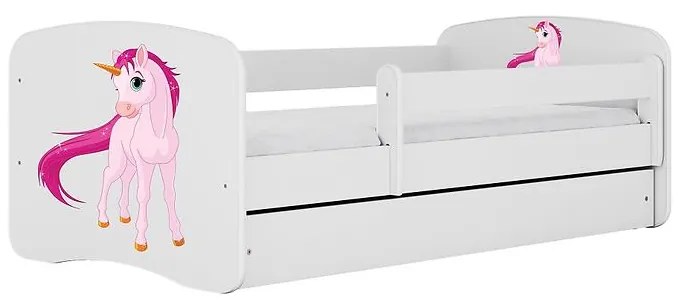 Detská Posteľ. Babydreams+Sz+M Biely 70x140 Jednorožec
