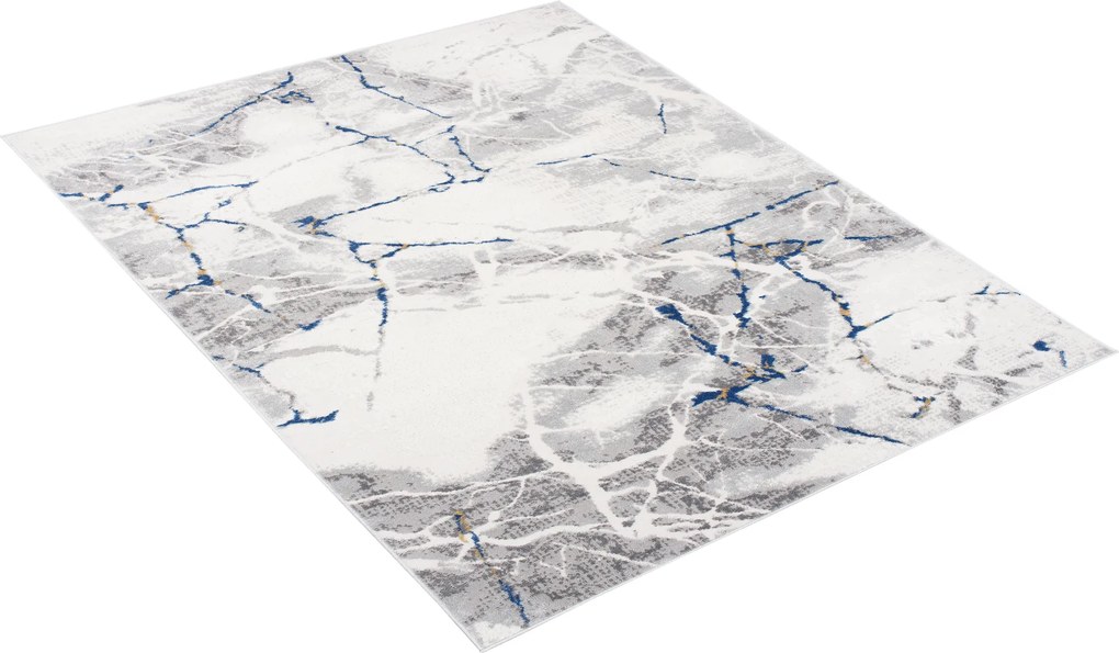 TA Koberec R216B L_GRAY/D_BLUE PORTLAND Modrý (tmavý) Obdĺžnikový Rozmer: 160x220 cm