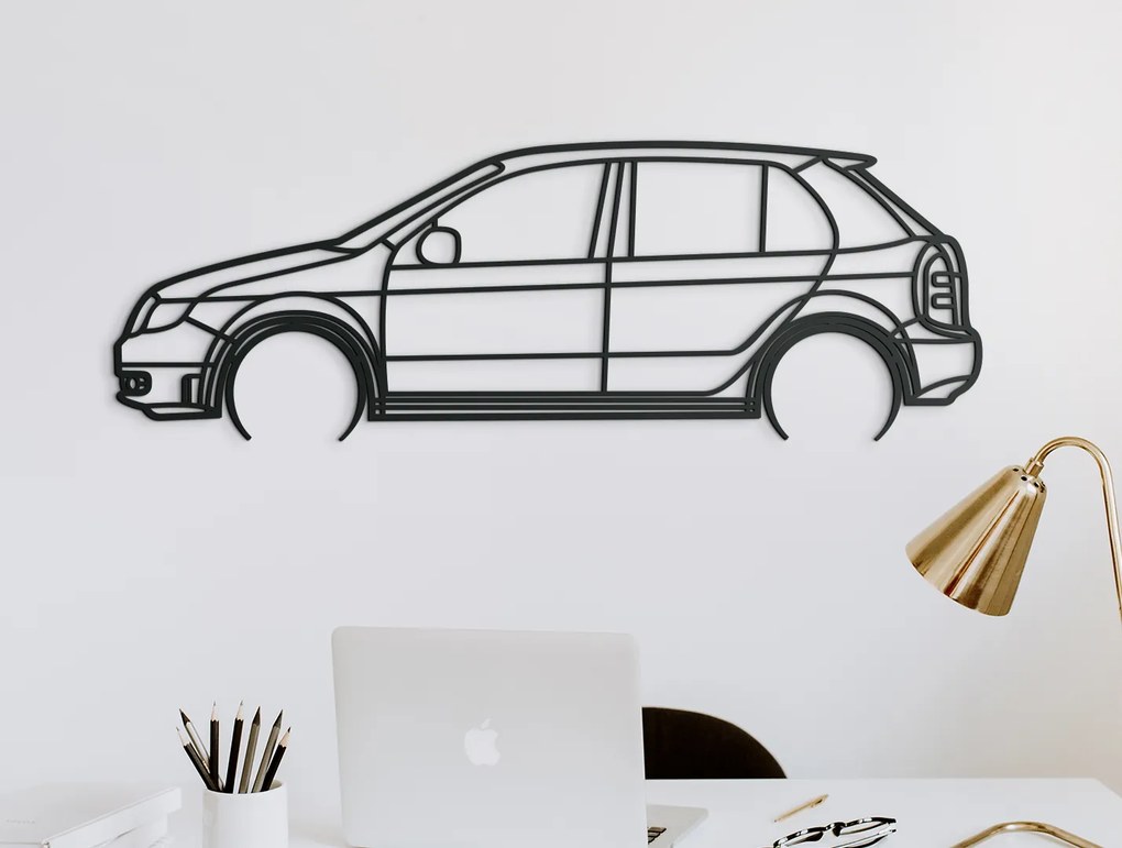 drevko Minimalistický obraz Škoda Fabia Rozmer obrazu: 29,5 x 86 cm, Farba dekorácie: Čierna