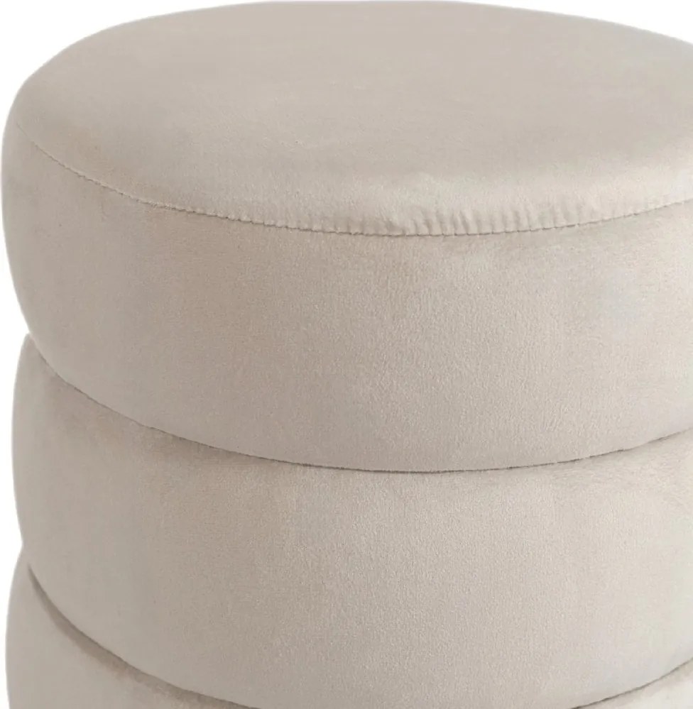 PROXIMA.store - Moderná taburetka Aura FARBA: béžová, Materiál: zamat