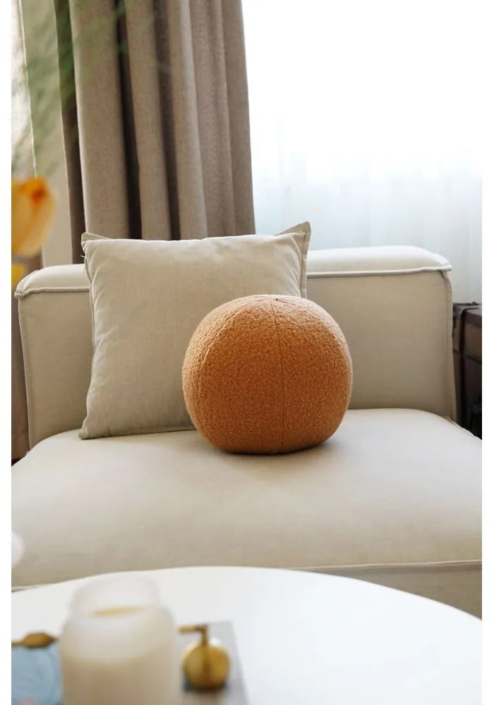 Dekoračný vankúš z materiálu buklé ø 20 cm Top – Mioli Decor