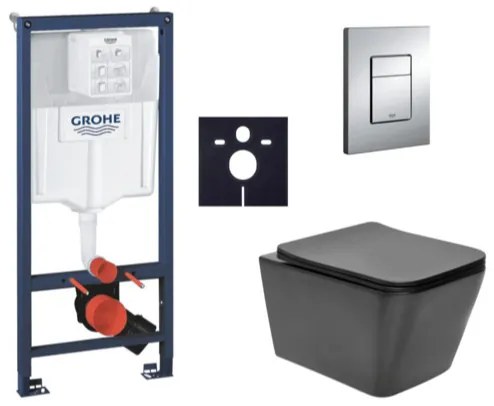 Závesný wc set do ľahkých stien / predstenová montáž SAT Infinitio SIKOGRSIN12BE, 1 ks