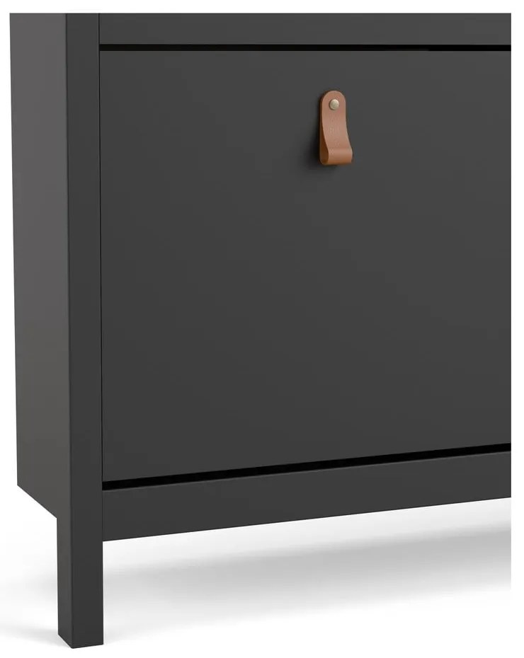 Čierna výklopná skrinka na topánky Madrid – Tvilum