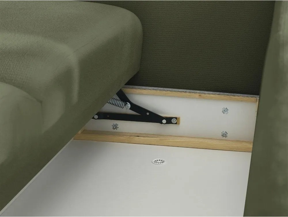 Zelená rozkladacia/s úložným priestorom pohovka 265 cm Ezechiel – Bobochic Paris