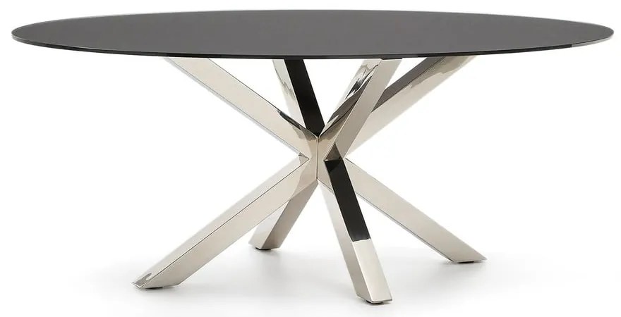 Jedálenský stôl so sklenenou doskou 100x200 cm Argo – Kave Home