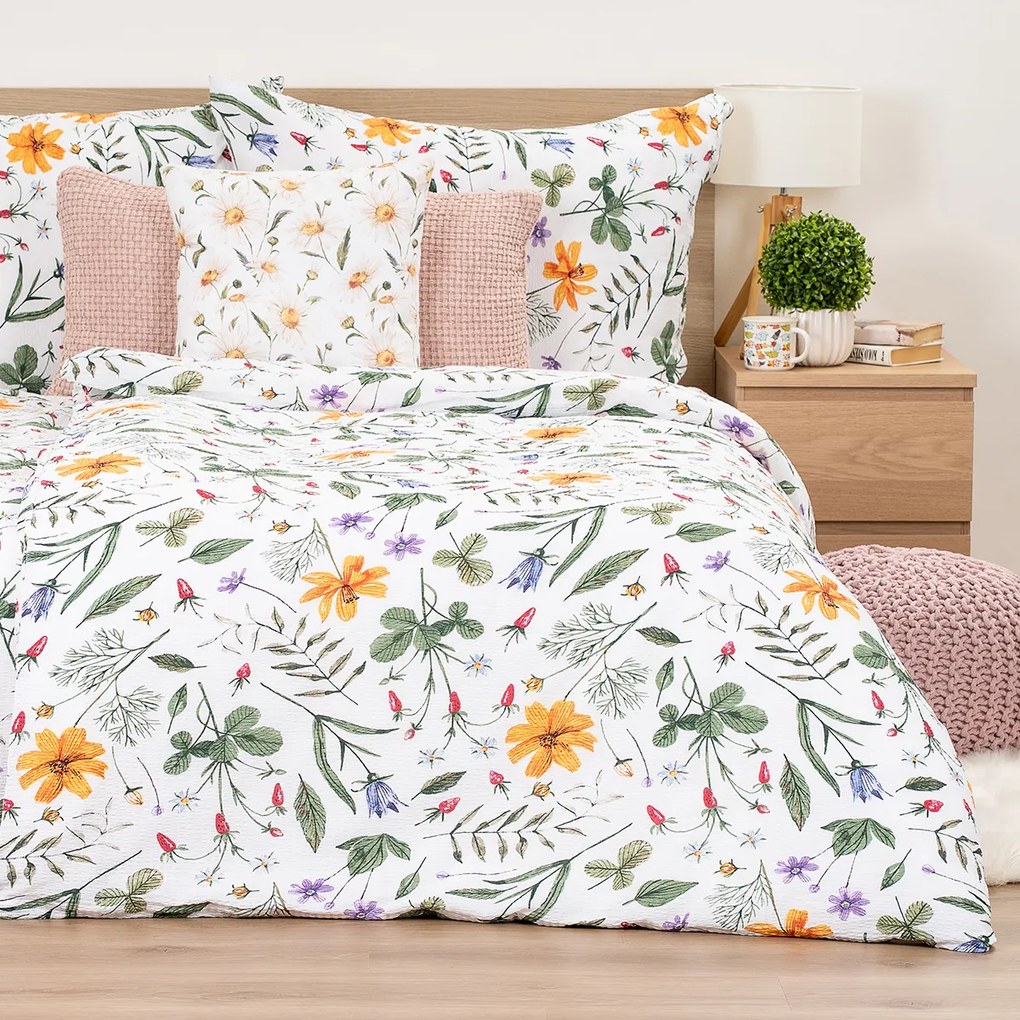 4Home Krepové obliečky Wildflower Bliss, 140 x 220 cm, 70 x 90 cm