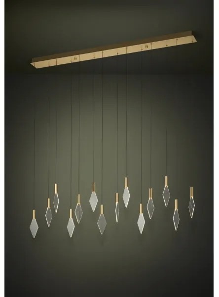 Eglo 390362 - LED Stmievateľný luster na lanku MIRADOR 14xLED/3,3W/230V zlatá