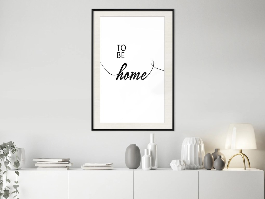 Artgeist Plagát - To Be Home [Poster] Veľkosť: 30x45, Verzia: Zlatý rám s passe-partout