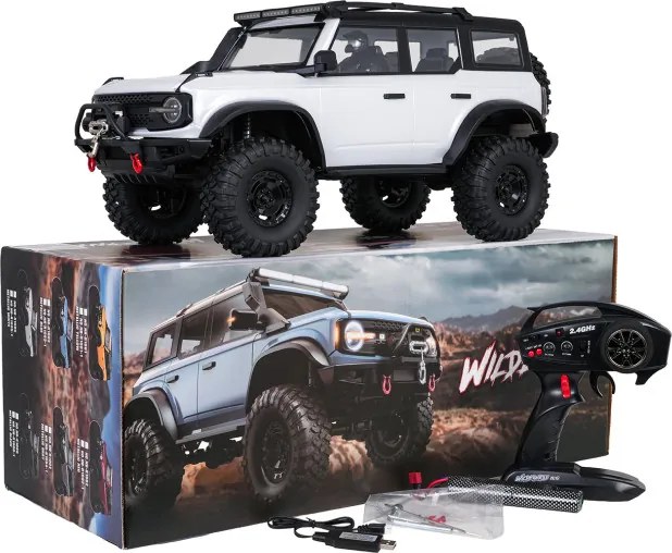 Terénne auto R/C WILDERNESS 1:10 na ovládanie biele
