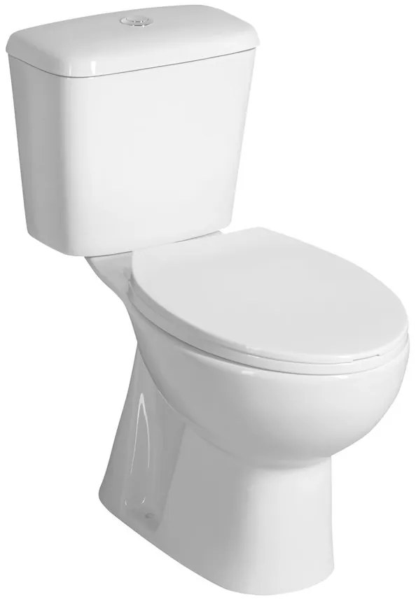 Aqualine Aqualine, MANUEL WC kombi misa s nádržkou vrátane splachovacej súpravy, spodný odpad, biela, PS8814