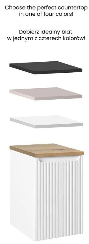 Závěsná skříňka s košem na prádlo Nova White 40 cm bílá