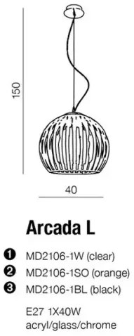 Kovový luster Arcada L