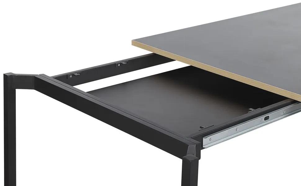 Rozkladací jedálenský stôl 160/210 x 90 cm čierny AVIS Beliani