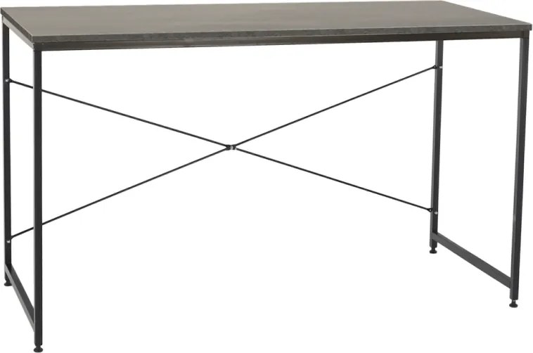 Písací stôl, betón/čierna, 120x60 cm, MELLORA