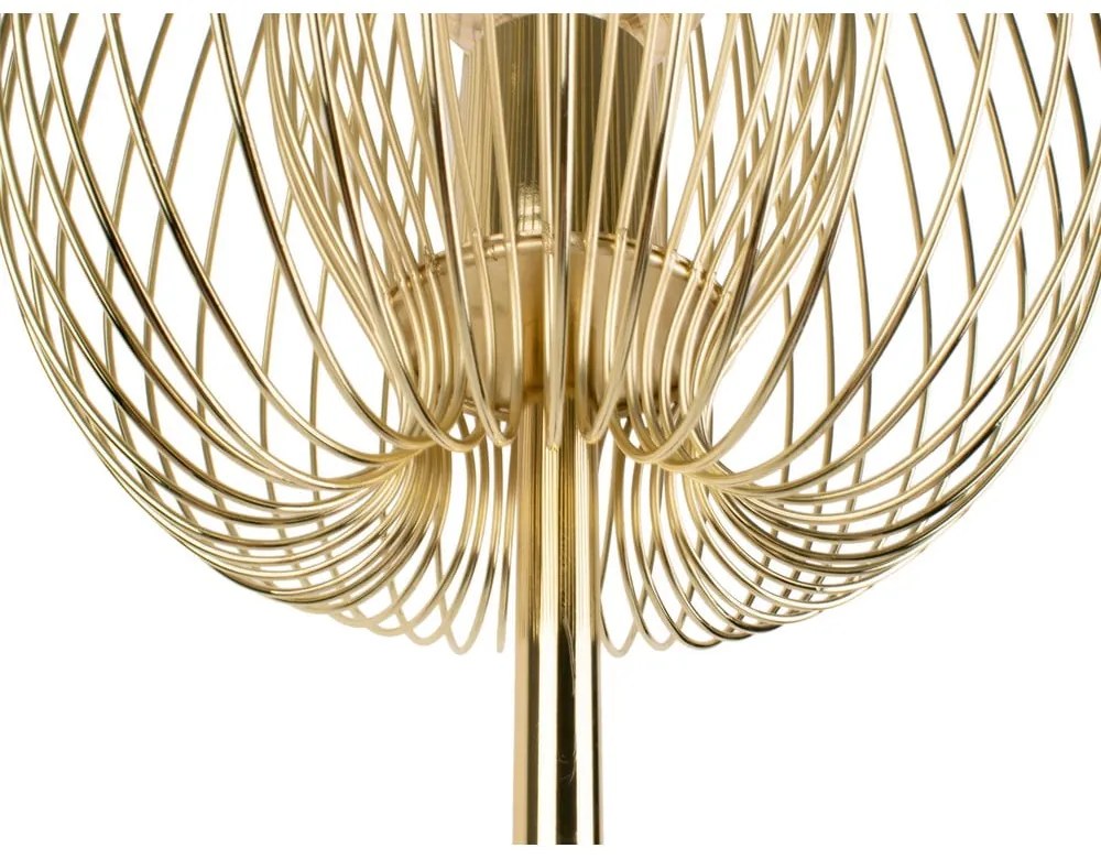 Stojacia lampa v zlatej farbe Leitmotiv Lucid, výška 150 cm