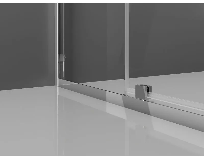 Mexen Exo, 2-krídlový sprchovací kút 90 x 90 cm, 6mm číre sklo, chrómový profil, 8110-090-090-01-00