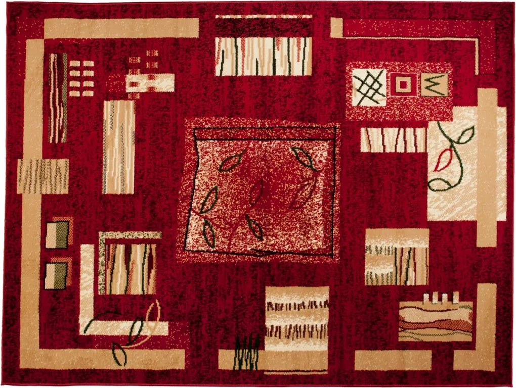 TA Koberec 5067D ČERVENÝ ATLAS PP Rozmer: 130x190 cm