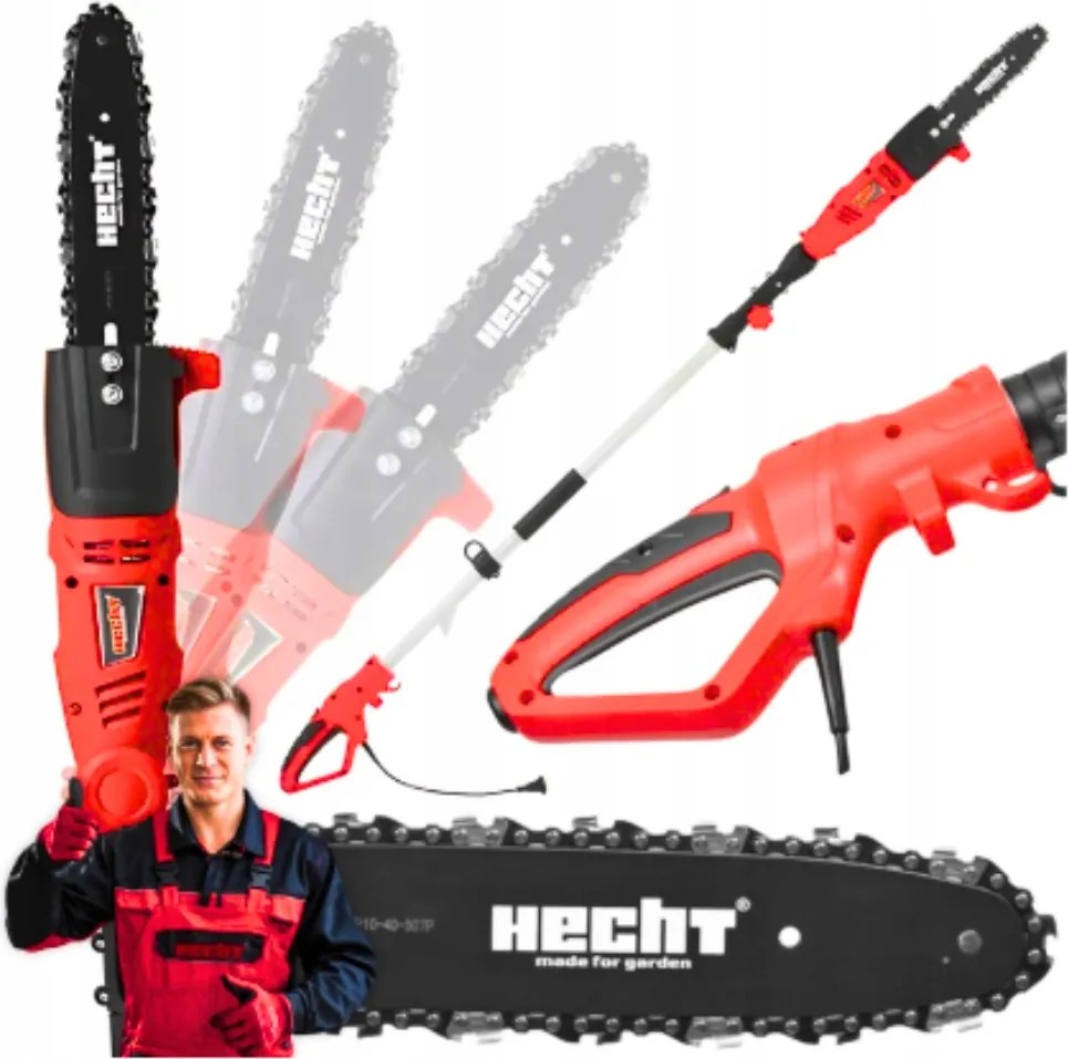 Elektrická reťazová píla na konáre s výložníkom, Teleskopická, Zahradná