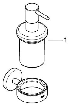 GROHE 411952430 - Dávkovač tekutého mydla START 160 ml čierny