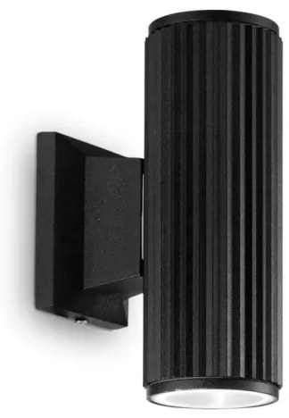Ideal Lux - Vonkajšie nástenné svietidlo BASE 2xGU10/28W/230V IP44 čierna