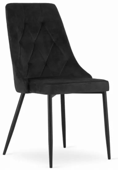 Zamatová stolička Lima čierna