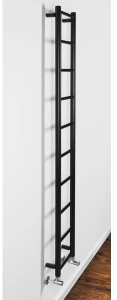 Sapho - Kúpeľňový radiátor DINA 282W 25x168 cm matná čierna