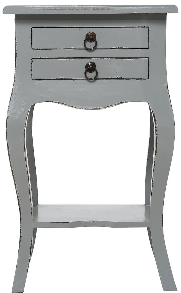 DUKA Príručný stolík FIORELLA z prírodného dreva 40X31X68CM sivý 29395