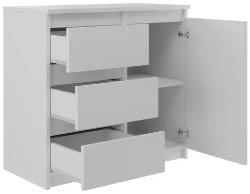 Komoda Purtiko 1D3S, Farby: biela