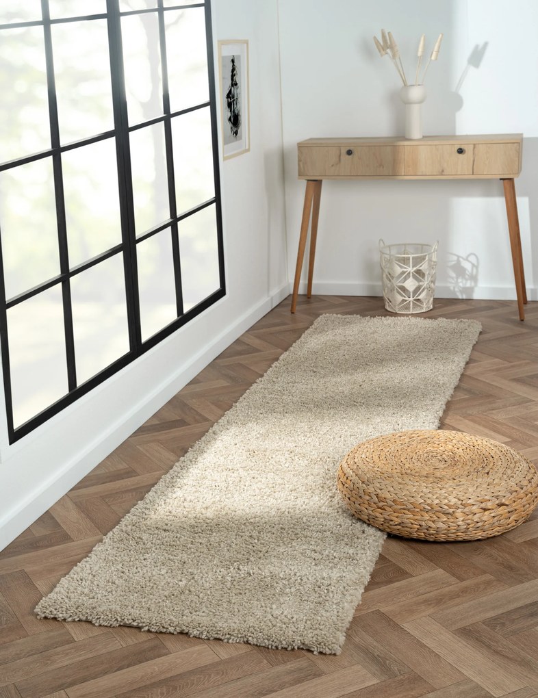 My Flair, Behúň My Shaggy beige, 80x200, béžová, chodba / predsieň