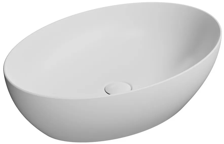 GSI GSI, PURA keramické umývadlo na dosku 60x42 cm, biela mat, 884209