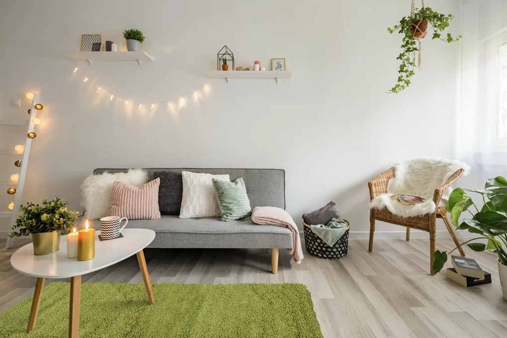 Mono Carpet, Kusový koberec Efor Shaggy 1903 Green, 80x150, zelená, obývacia izba