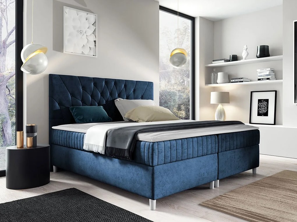 Kontinentálna posteľ Nilezi, Rozmer postele: 140x200, Dostupné poťahy: Manila 04