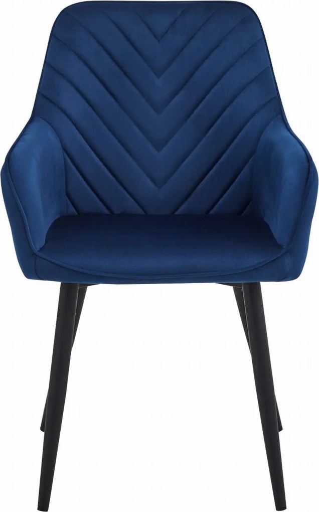 AKCIA Jedálenské kreslo NANA VELVET, modré II. akosť