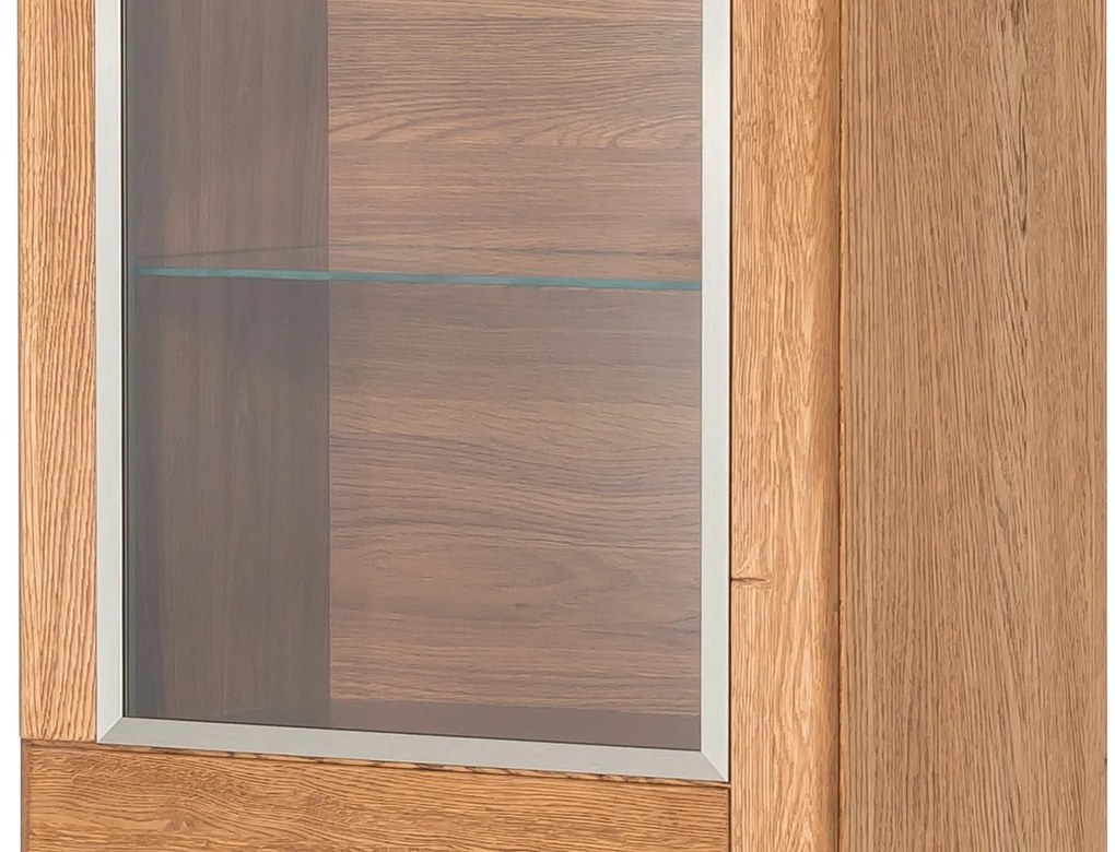 Vitrína Montenegro 10 58 cm z masivu levá dub Rustikal