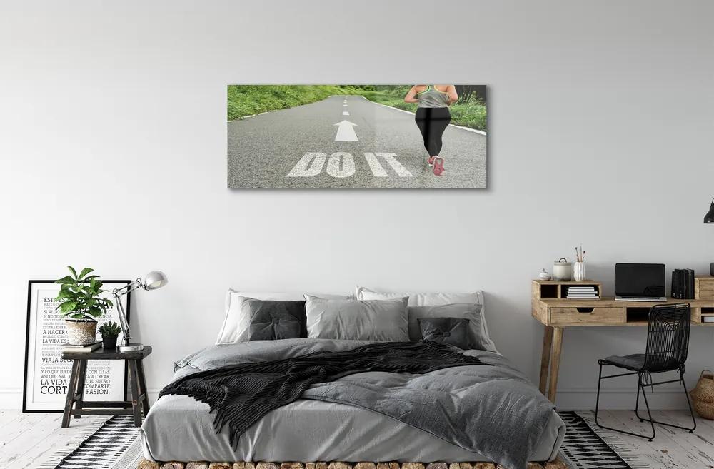 Obraz plexi Žena road kurz 120x60 cm