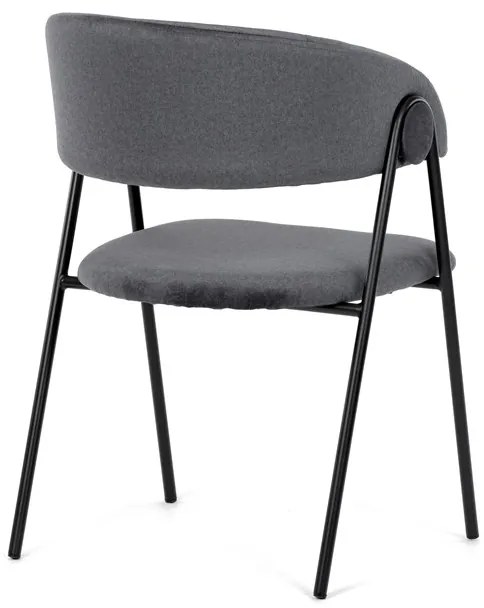 Autronic BONTEC Jedálenská stolička, šedá, zamatová látka, DCL-X7130 GREY2 Farba: Šedá