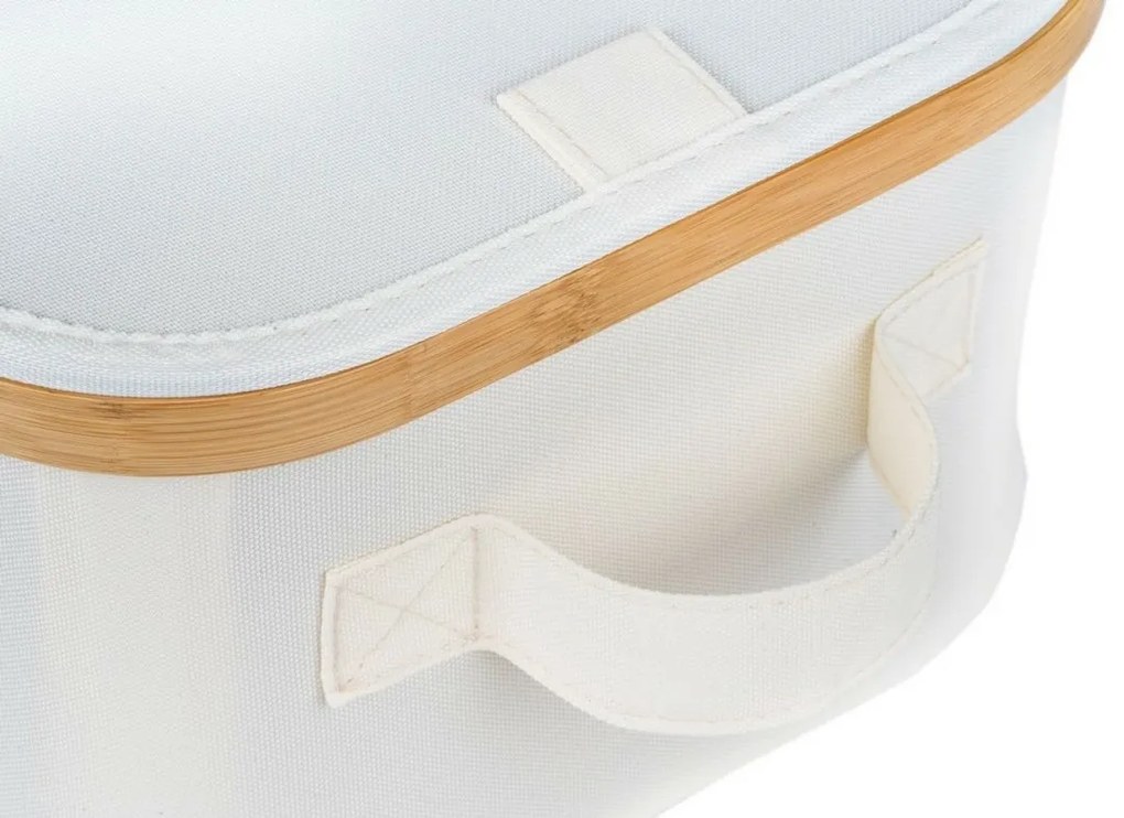 Úložný box G21 30 x 15 x 15 cm, bambusový s vekom, béžový