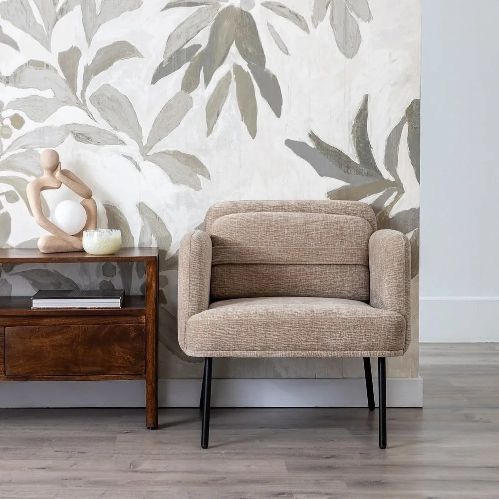 Zelené ženilkové kreslo Bind – Ixia