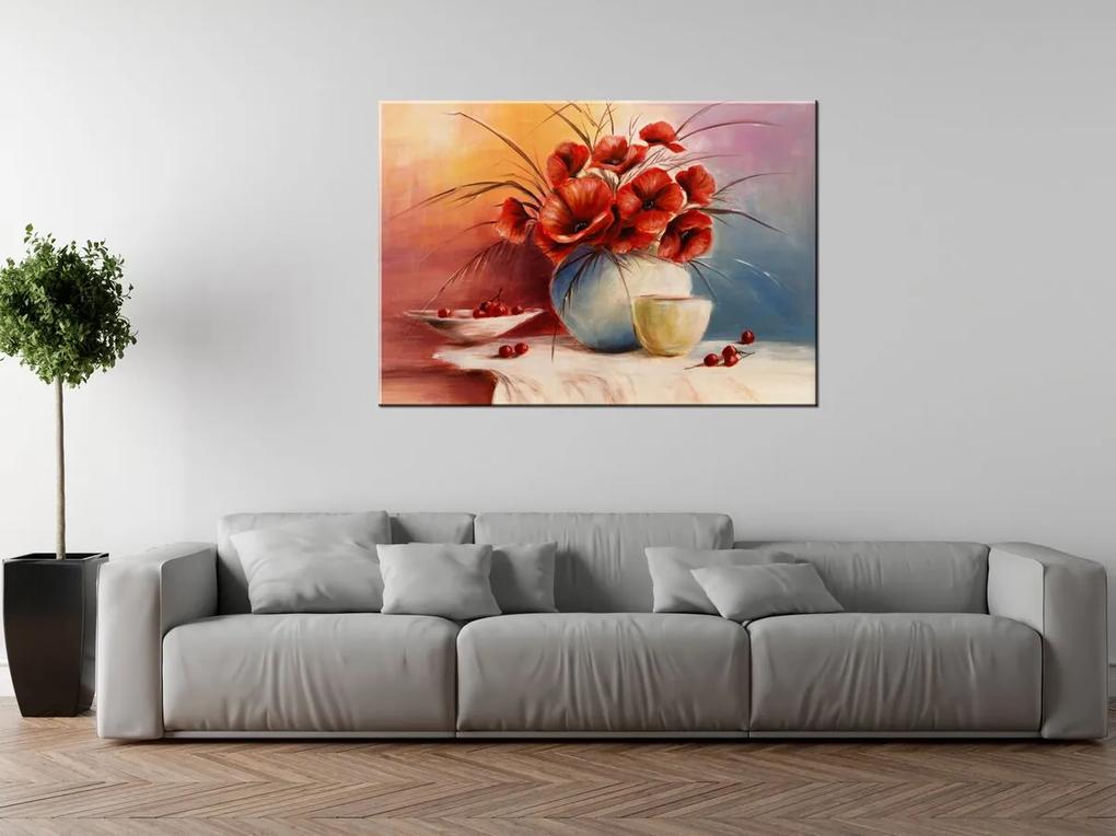 Gario Ručne maľovaný obraz Kompozícia Vlčí mak Rozmery: 120 x 80 cm