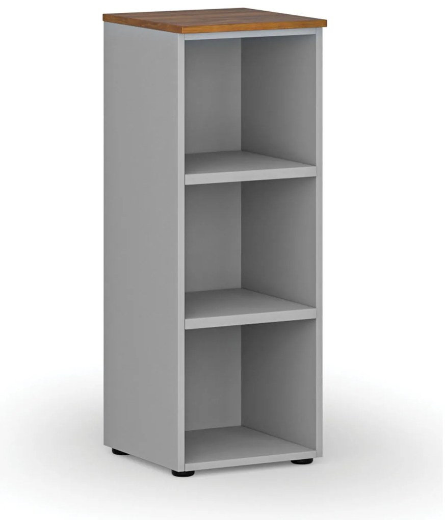 Kancelársky regál PRIMO GRAY, 400 x 420 x 1087 mm, sivá/orech