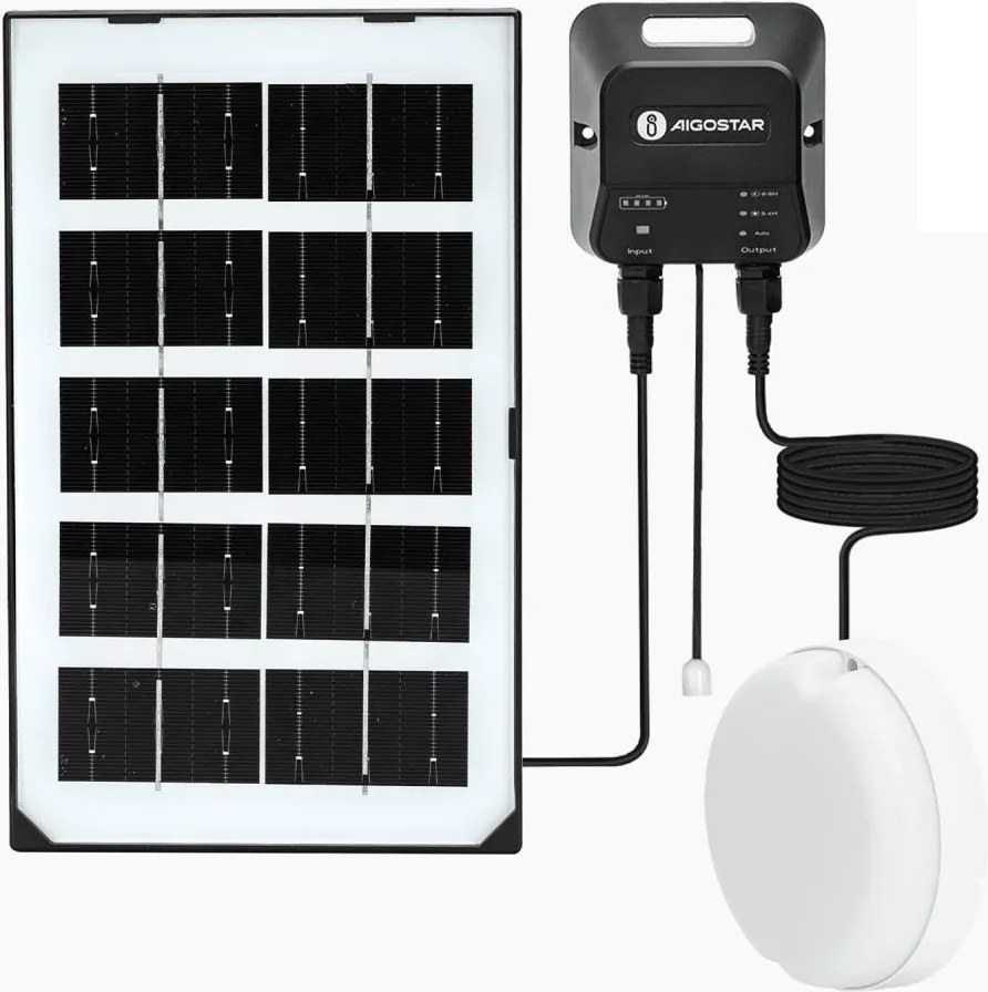 Aigostar - LED solárne svietidlo LED/35W/12V 3000 mAh 6500K priemer 16,8 cm