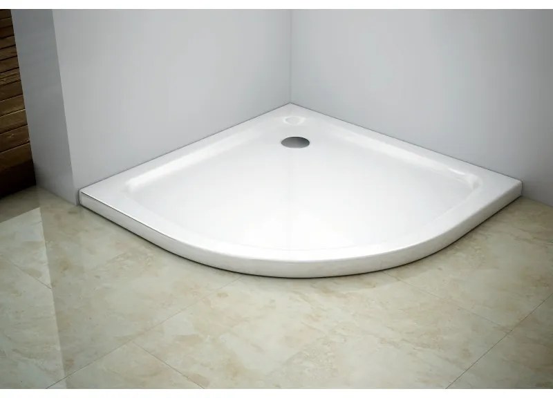 Štvrťkruhová sprchová vanička MEXEN SLIM 80x80 cm, 41108080