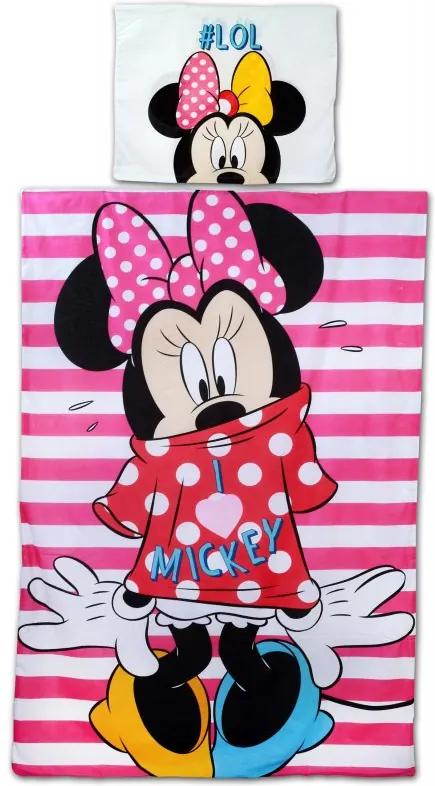 Detexpol · Bavlnené posteľné obliečky - posteľná bielizeň - Minnie Mouse - Disney - 140 x 200 - 70 x 90 cm