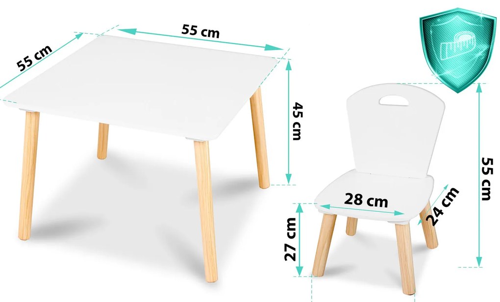 Detský stolík s dvoma stoličkami Ricokids RC-848