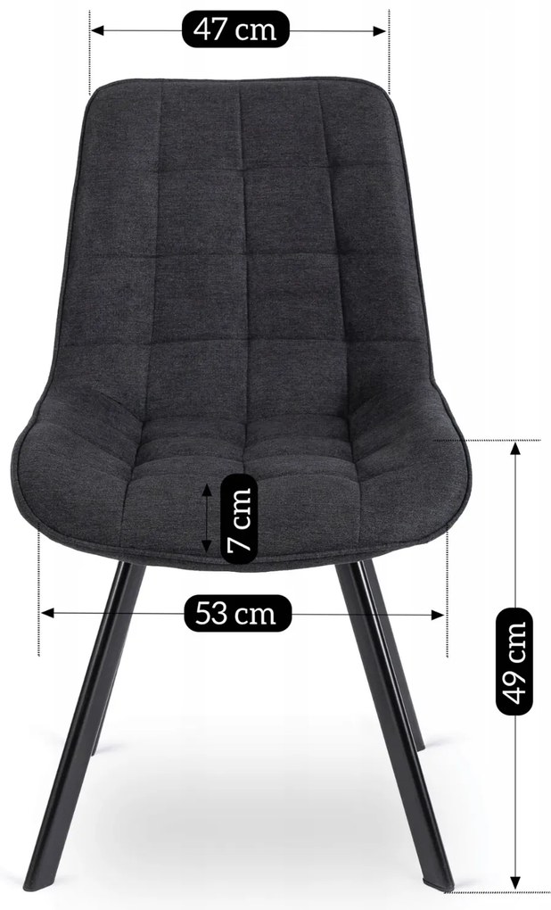 PROXIMA.store - Čalúnená jedálenska stolička RICK 2 FARBA: sivá, MATERIÁL: pletená