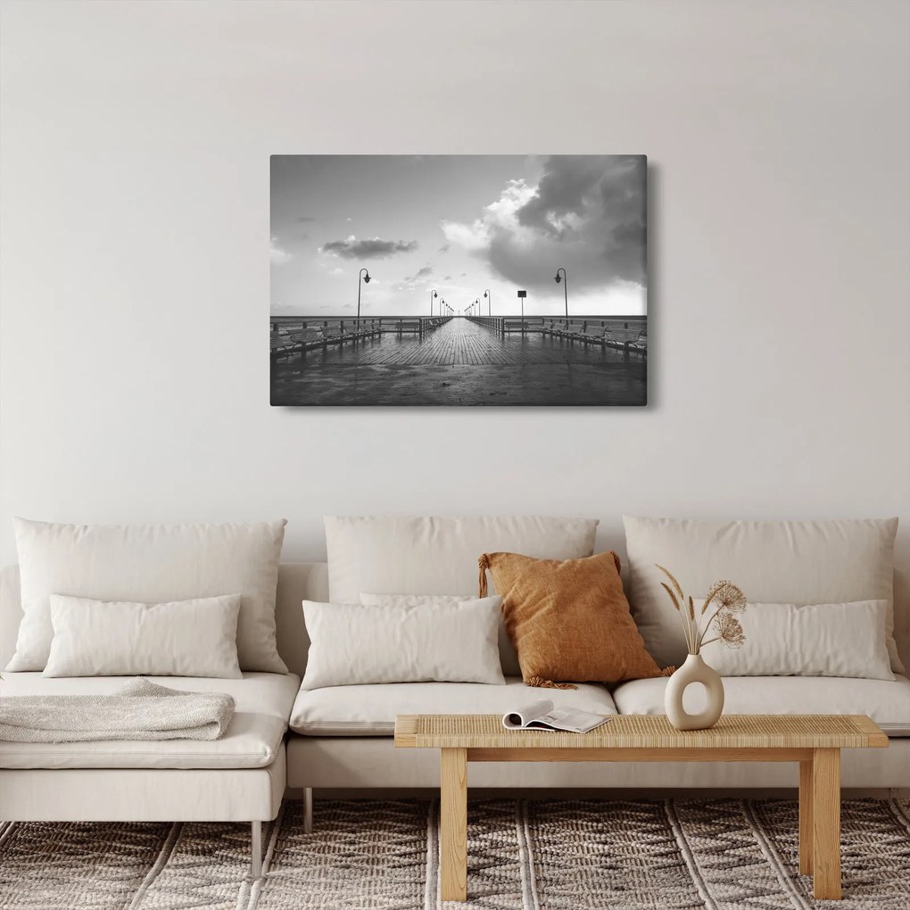 Obraz - Promenáda pri pobreží (90x60 cm)