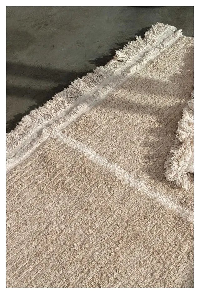 Béžový bavlnený behúň 80x230 cm Duetto Sage – Lorena Canals